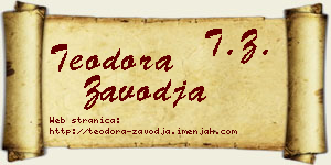 Teodora Zavođa vizit kartica